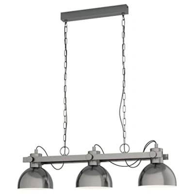 Afbeelding van EGLO hanglamp 3 lichts Lubenham 1 nikkel/crÃ ̈me