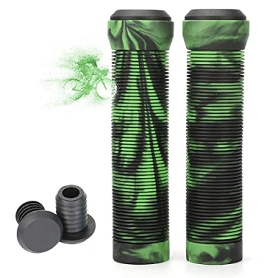 Afbeelding van Bike Handlebar Grips, Non Slip Rubber Bicycle Handle Grip, 2Pcs Ergonomic Cycle Handlebar, Universal MTB Grips for Scooters/BMX/Road Mountain Bike/Cruiser/Tricycle, 22mm (Green)