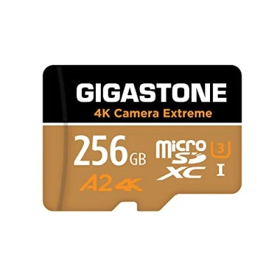 Afbeelding van [5 jaar gratis gegevensherstel] Gigastone 256GB micro sd geheugenkaart, Camera Extreme, SDXC UHS I A2 U3, 100/60 MB/s lees en schrijfsnelheid, geschikt voor Aktiecamera, GoPro, DJI, card