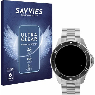 Afbeelding van Savvies Screenprotector voor Withings ScanWatch Nova (42 mm) Folie Beschermfolie transparant (6 Stuks)
