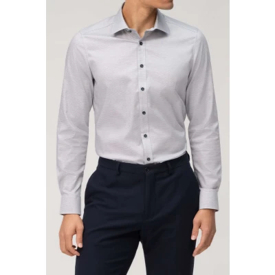 Afbeelding van OLYMP Level Five Body Fit Overhemd wit, Faux uni