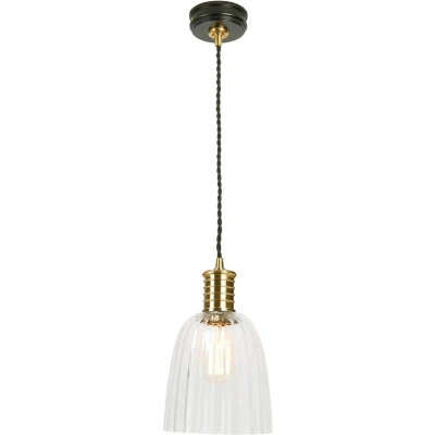 Afbeelding van Elstead Lighting LED Pendelarmatuur Douille 1X E27 Max 60W Dimbaar Black/Polished Brass