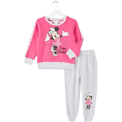 Afbeelding van Disney Minnie Mouse Set Joggingpak / Trainingspak Vrijetijdspak Roze Maat 122 (7 jaar)