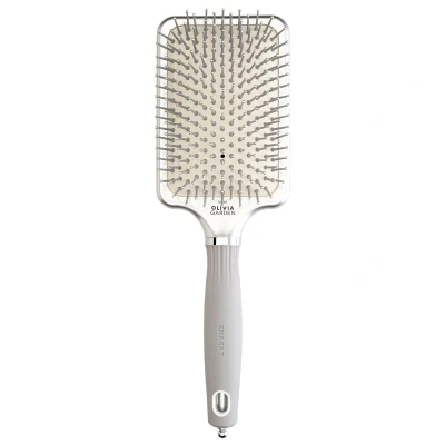 Afbeelding van Olivia Garden Care Rectangular Nylon Silver Haarborstel L