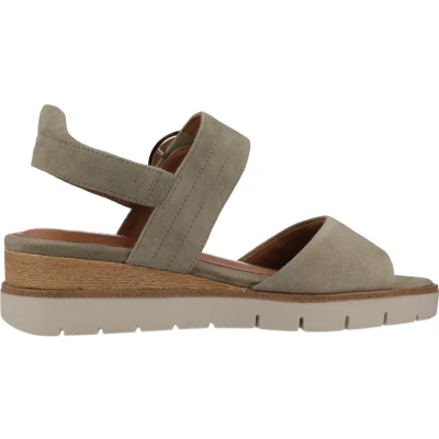 Afbeelding van Tamaris Sandalen met plateauzool sage, Dames, Maat: 36, Sage Veloursleer