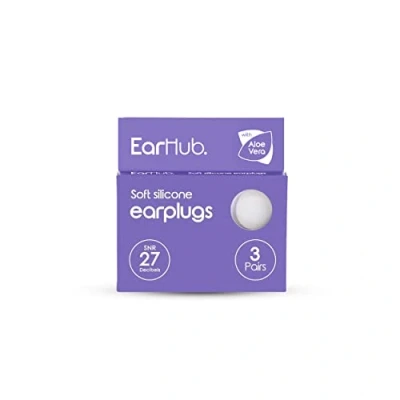 Afbeelding van EarHub Sleepwell Soft Premium siliconen oordopjes 3 paar. Herbruikbare en aangepaste pasvorm oordopjes. Beste gebruikt voor slaap. Ook reizen, watersport, werk, studie