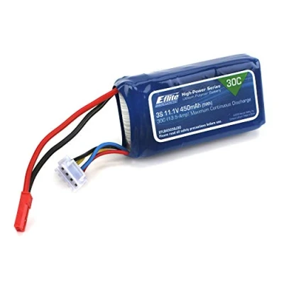 Afbeelding van 11.1V 450mAh 3S 30C LiPo batterij: JST