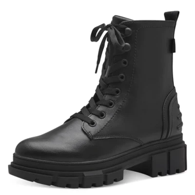 Afbeelding van s.Oliver Dames Lace Boot Flat 5 25220 41 Enkellaarsjes, zwart, 38 EU