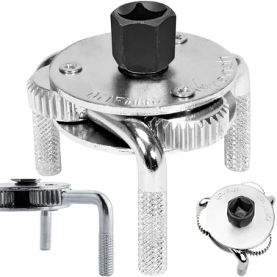 Afbeelding van Retoo Oliefilterspin 3 armig voor oliefilter Ø 70 125 mm oliefiltersleutel universele gereedschap auto truck filter zwart