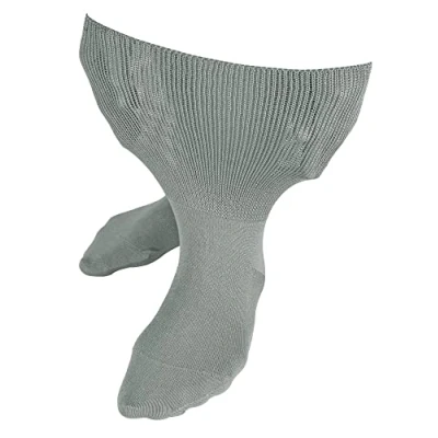 Afbeelding van Dr.Socks Extra Brede Bamboe Oedeemsokken Grijs Maat 46 48
