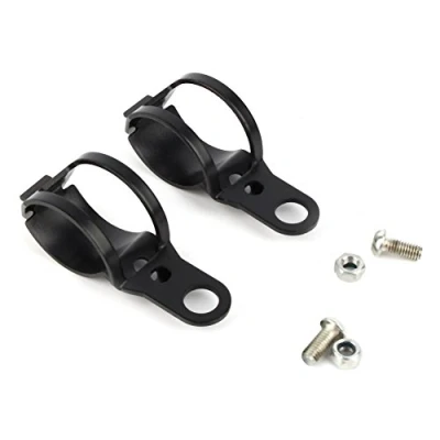 Afbeelding van Keenso 2 stuks/paar zwarte knipperlichten voor motorfiets, universeel display, vorkklem, metalen vorklegger, klemmen, faber Lichte conversies