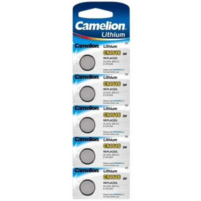 Afbeelding van Camelion Knoopcel Batterij CR1616 BP5 5stuk(s) 3 0.025Ah 4260033152688