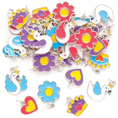 Afbeelding van Baker Ross AX874 Zwaan Prinses Bedeltjes Set Van 30, Perfect Voor Kinderen Om Dit Voorjaar Sieraden En Broches Te Maken