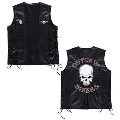 Afbeelding van W WIDMANN MILANO Party Fashion Kostuum biker vest outlaw, in lederlook, rocker, carnavalskostuum