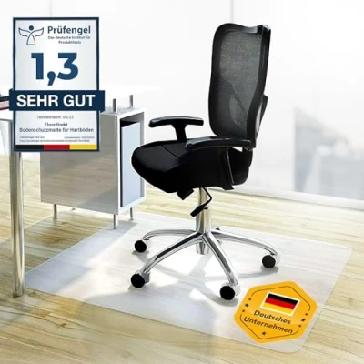 Afbeelding van Vloerbeschermingsmat 120 x cm melkwit, krasbestendig, antislip vloermat, vloerbescherming, bureaustoelonderlegmat, beschermmat voor laminaat, parket, harde vloeren