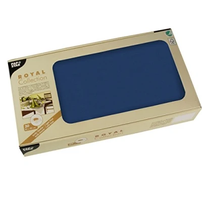 Afbeelding van Papstar, 20 dekens, tissue &quot;ROYAL Collection&quot; 80 cm x donkerblauw, # 81893