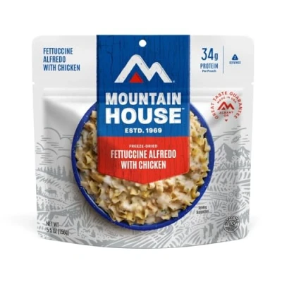 Afbeelding van Mountain House Fettuccine Alfredo met Kip Freeze Gedroogde Backpacken &amp; Camping Food 2 Servings