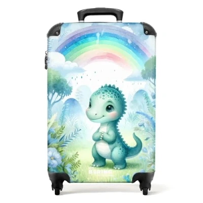 Afbeelding van NoBoringSuitcases.com® Kinderkoffer jongen dino Trolley kinderen 55x35x25