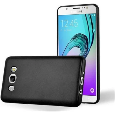 Afbeelding van Cadorabo Hoesje geschikt voor Samsung Galaxy J5 2016 in METALLIC ZWART Beschermhoes gemaakt van flexibel TPU silicone Case Cover