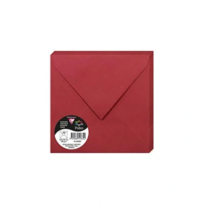 Afbeelding van Clairefontaine Ref 5583C Stuifmeel Enveloppen (Pack van 20) 165 x 165mm formaat, 120gsm papier, gegomde afdichting, inkjet &amp; laser printer compatibel, zuurvrij intensief rood