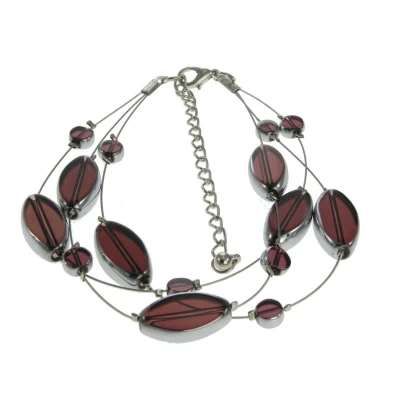 Afbeelding van Behave Armband extra grote polsomtrek met bruine stenen