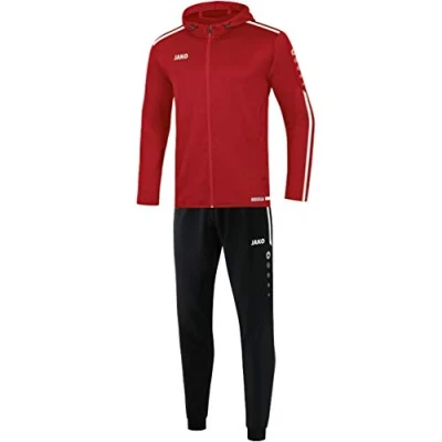 Afbeelding van Trainingspak polyester met kap Striker 2.0 Chilirood/wit / 128