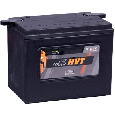 Afbeelding van intAct Bike Power HVT 07, CHD4 12 AGM motoraccu 12V 30Ah 350A (EN), accu voor scooters, motoren, quads, zitmaaiers en nog veel meer, onderhoudsvrije lekvrije