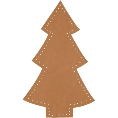 Afbeelding van Creotime Decoratiekerstboom 18 X 11 Cm Latex Bruin 4 Stuks