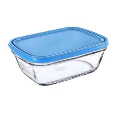 Afbeelding van Rechthoekige lunchbox met deksel Duralex Freshbox Blauw 1,7 L