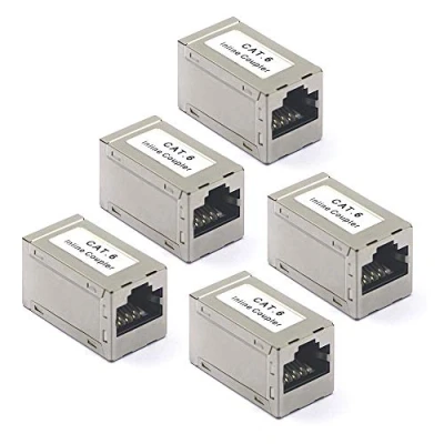 Afbeelding van VCE 5pcs Cat6 Ethernet Adapter Koppeling Patchkabel RJ45 POE Lan Connector Extension Kabel