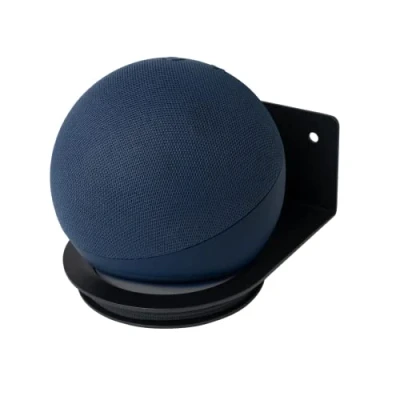 Afbeelding van shinar Universele metalen wandhouder Dot 4/Dot 5 Homepod Mini/Google Home mini ruimtebesparend montagetoebehoren voor en standaard met geïntegreerde kabelgeleiding (zwart)