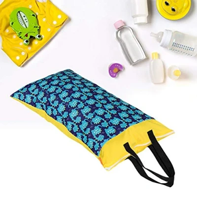 Afbeelding van 40 x 70 waterdicht wasbaar Wet Dry Bag grote capaciteit luier opbergtas met handvat voor badpak ondergoed #1
