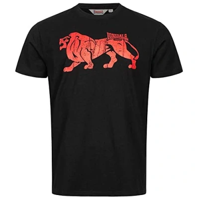 Afbeelding van Lonsdale Normale Passform Endmoor Tshirt print, Heren, Maat: Medium, Black