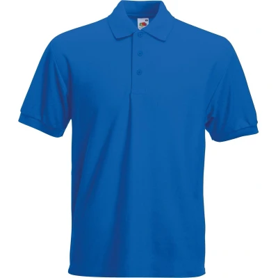 Afbeelding van Fruit Of The Loom Heren 65/35 Heavyweight Piqué Poloshirt Korte Mouwen. (Royaal Blauw)