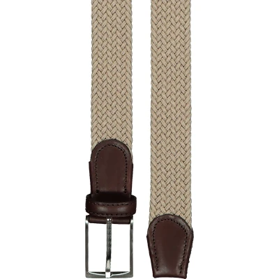 Afbeelding van LINDENMANN elastische heren riem beige Maat: 120
