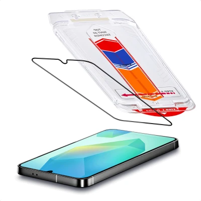 Afbeelding van Accezz Screen protector Geschikt voor Samsung Galaxy A16 (5G) / (4G) glas screenprotector met anti dust applicator