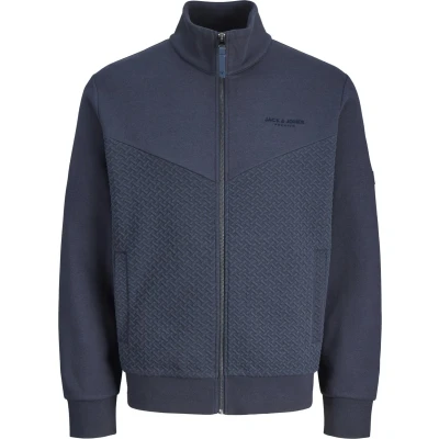 Afbeelding van JACK &amp; JONES PLUS SIZE sweatvest met textuur donkerblauw