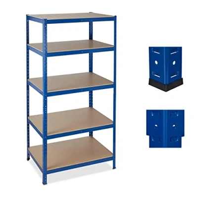 Afbeelding van Relaxdays stellingkast opbergrek tot 1325 kg belastbaar 180 cm hoog blauw