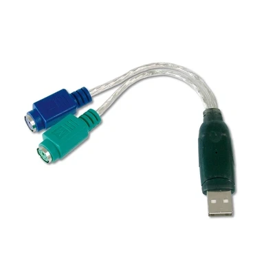Afbeelding van Digitus USB / PS/2 Toetsenbord/muis Aansluitkabel [1x A 2.0 stekker 2x bus] 10.00 cm Transparant