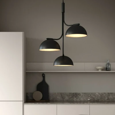 Afbeelding van DFTP by Nordlux Hanglamp Tullio, 3 lamps, zwart