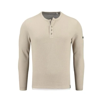 Afbeelding van Key Largo Sandro Button Trui, Heren, Maat: 3XL, Sand