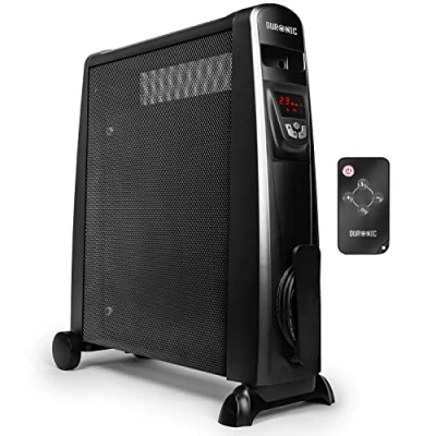 Afbeelding van Duronic HV102 Elektrische radiator met Mica panelen, 1500 W, lcd display en afstandsbediening voor temperatuurregeling, 2 standen, milieuvriendelijke verwarming in 1 minuut