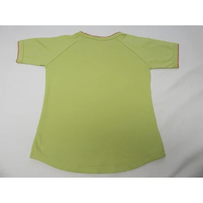 Afbeelding van Dirkje , meisje, t shirt korte mouw geelgroen tropical 104 4 jaar