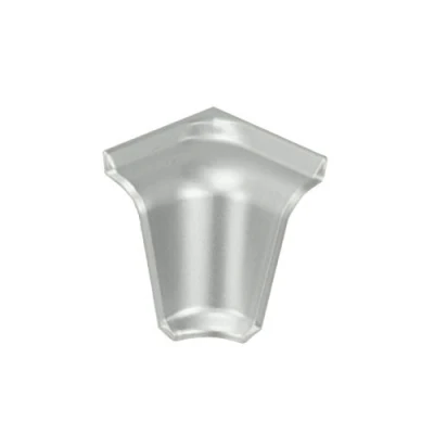 Afbeelding van DQ PP 1 x afdekprofiel binnenhoek, aluminium satijn, 38 50 mm, pvc, keukenstrip voor het werkblad, in de keuken, wandafsluitprofiel, tafelbladprofiel
