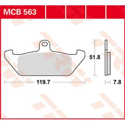 Afbeelding van Remblokset, schijfrem TRW MCB563