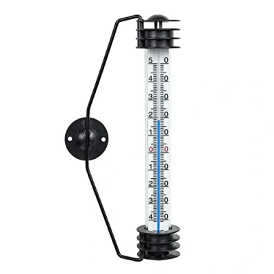 Afbeelding van TFA Dostmann Analoge raamthermometer, met metalen houder, hoge nauwkeurigheid, weerbestendig.