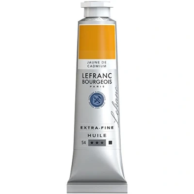 Afbeelding van Lefranc Bourgeois 405046 Extra fijne olieverf met hoogwaardige kunstenaarspigmenten, lichtecht, verouderingsbestendig 40ml Tube, Cadmium Yellow