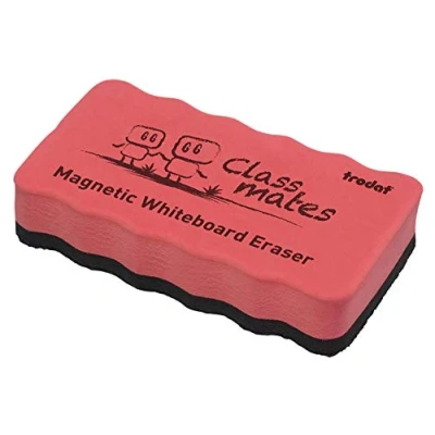 Afbeelding van Trodat Whiteboard Spons Rood Wisser voor magneetborden, handformaat 10,5 x 5,5 1,8 cm