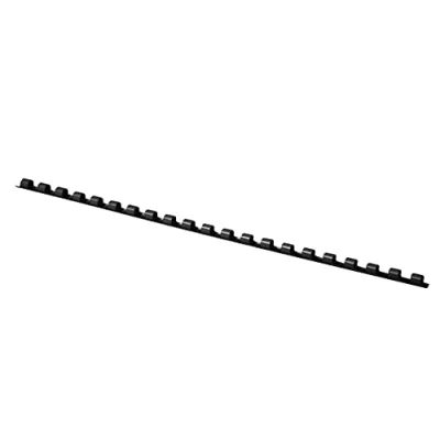 Afbeelding van OFFICE PRODUCTS 20240615 05 plastic bindruggen 100 stuks DIN A4 6mm (25 pagina&#039;s) bindingkammen binding kunststof kleur: zwart