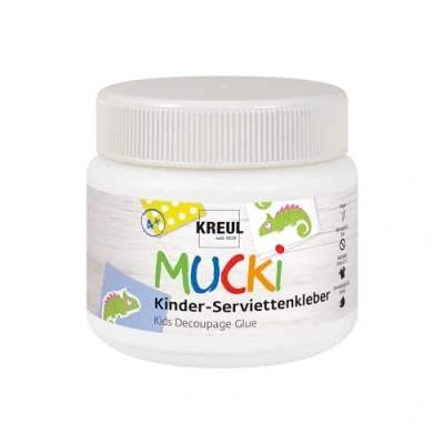 Afbeelding van KREUL 24391 MUCKI Kinderservettenlijm 150 ml Afwasbare speciale lijm voor kinderservetten met gevoelige eigenschappen
